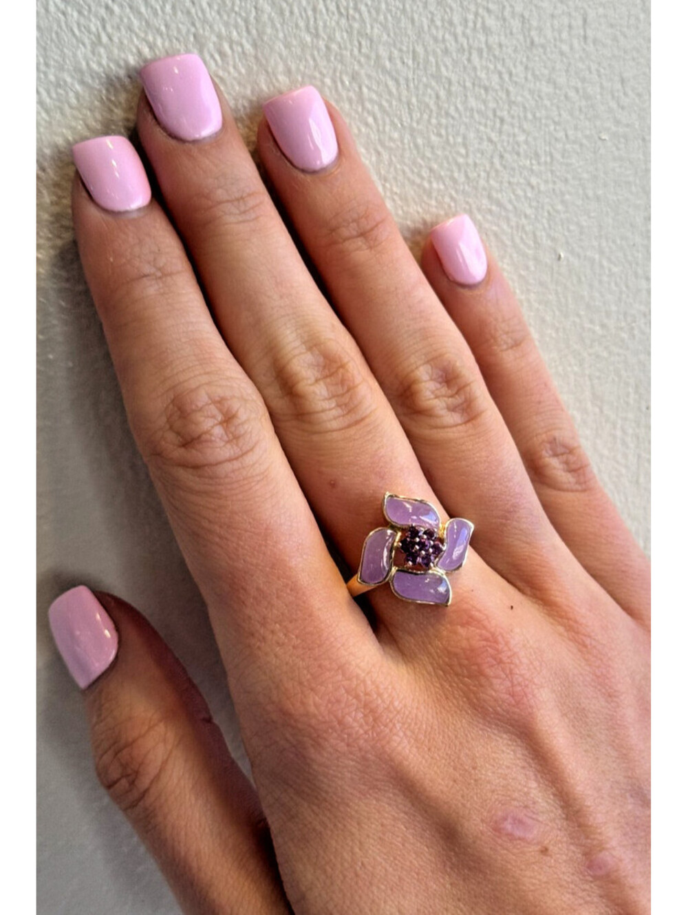 14K YELLOW GOLD FLOWER RING